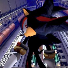 sonic the hedgehog running through a building