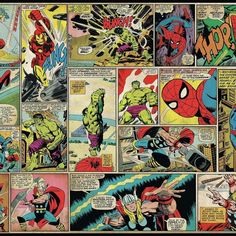 the amazing spider - man comic strip is shown in an old style comics book page