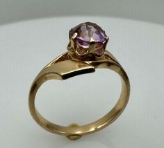 Vintage Gold Ring 14K w/ Alexandrite  | eBay Vintage Gold Ring, Antique Jewelry Rings, Vintage Gold Rings, Vintage Watches, Vintage Gold, Gold Ring, Antique Jewelry, Vintage Antiques, Jewelry Watches