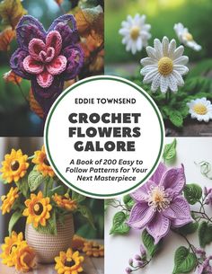 crochet flowers galore book cover