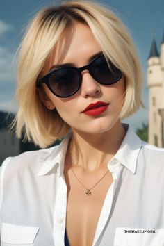 Short Hair Styles 2024 - Chic and Versatile Looks for Short Hair Short Hair One Length, Short Hair Styles With Fringes, Edgy Chin Length Hair Styles, Edgy Chin Length Hair, Italian Bob Curtain Bangs, Short Bob Thick Hair, Short Blonde Hair 2024, French Bob Thick Hair No Bangs, French Bob Taylor Lashae