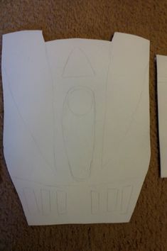 the paper is cut out to look like a spaceship