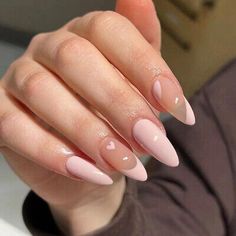 2023 Pink, Nails Gold, Nagel Tips, Pointed Nails, Gold Nail, Her Nails, Nails Square, Fake Nails With Glue, Nails Blue