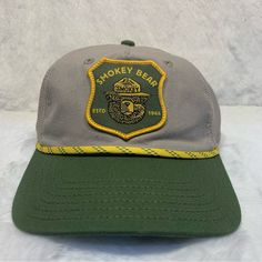 Smokey The Bear Baseball Hat/Cap - Trucker Style Official License Product Adult - One Size Fits Most 60% Cotton 40% Polyester Plastic Adjustable Size Strap New Old Stock With Tags Never Used / Worn Variations In Lighting And Device’s Screen Settings May Affect The Perception Of Colors. If You Are Unsure Of The Color, Please Ask! I Take Pride In Providing Excellent Customer Service So If You Have Any Questions, Send Me A Message, I'll Be Happy To Help! Ships Within 24hrs With Care. The Actual Ite Casual Visor Hats For Camping, Casual Green Hat Bands For Outdoor, Beige Green Color, Vacation Swimwear, Smokey The Bear, Wood Logo, Smokey The Bears, Y2k Summer, Sorority And Fraternity