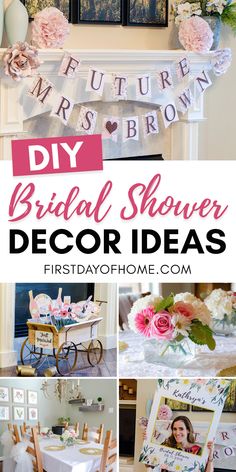 the bridal shower decor ideas are perfect for any bride and groom in their home