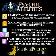 Magical Recipies Online | Psychic abilities: How to recognise them and develop them further Intuitive Empath, Online Psychic, Psychic Development, Psychic Mediums, Psychic Reading, Psychic Readings, Spiritual Gifts, Psychic Abilities, Spirit Guides