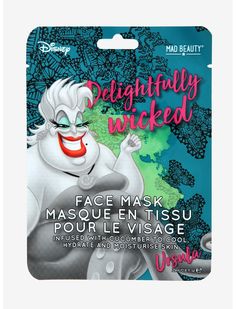 Plain White Mask, Sheet Face Mask, Disney The Little Mermaid, Face Sheet Mask, Best Masks, Mascara Facial, Sheet Mask, Disney Villains, Little Mermaid