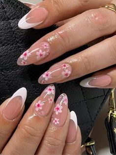 Multicolor  Collar    Color Nails Embellished   Nail,Hand & Foot Care Paznokcie Hello Kitty, Kutek Disney, Floral Nail Designs, Summery Nails, Girly Acrylic Nails, Flower Nail Designs, Almond Nails Designs, Makijaż Smokey Eye, Soft Nails