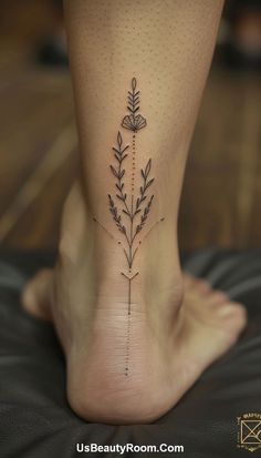 Flower Of Love Tattoo, Anklelet Tattoos For Women, Shin Sleeve Tattoos For Women, Back Of Foot Tattoo, Cool Ankle Tattoos, Back Of Heel Tattoo, Tattoos Around Ankle, Simple Foot Tattoos For Women, Inner Foot Tattoo