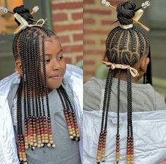 Kids braids with beads Braids With Beads Hairstyles Ideas, Kids Braided Hairstyles Black Children, Braids With Beads Hairstyles, Kids Braids With Beads, Beads Hairstyles, Toddler Braided Hairstyles, Black Kids Braids Hairstyles