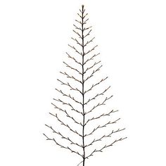 This Pre-Lit Twig Wall Hanging Christmas Tree is such a unique find. It’s the perfect Christmas tree for small spaces that cannot hold a traditional tree. Tree measures 72H in. Crafted of PVC and metal Brown finish 16 branches Pre-lit with 180 warm white, energy efficient LED lights Brown, plug-in cord with 120 in. lead cord Comes ready for wall mount; no additional hanging hardware required Care: Dust with a soft, dry cloth. This item is available at Kirklands.com only, not available in stores. 2d Christmas Tree, Christmas Tree Wall Hanging, Tree Wall Hanging, Smaller Homes, Tall Christmas Trees, Light Up Tree, Christmas Tree Wall, College Dorms, Led Tree