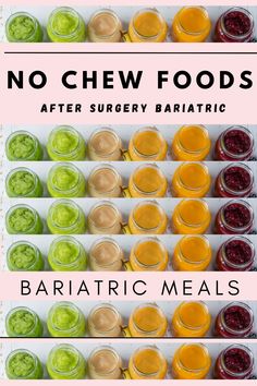 no chew foods after surgery baratric meals