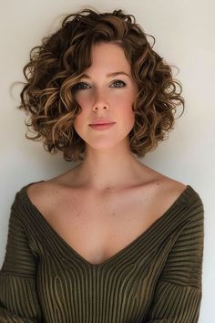 Curly Long Inverted Bob, Wavy Curly Bob Hairstyles, Short Permed Hairstyles Soft Curls Curly Bob, Curly Hair Inverted Bob, Choppy Curly Bob, Bob Permed Hairstyles, Bobs For Wavy Hair, Short Curly Hair Shag, Curly Long Bob Hairstyles