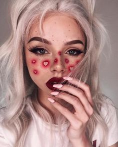 Festival Fashion Outfit, Halloween Make-up Looks, Nagel Design, Followers Instagram, Valentines Day Makeup, Valentines Makeup, Red Makeup, Dramatic Makeup