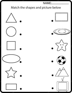 a worksheet with different shapes and numbers