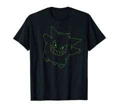 PRICES MAY VARY. Officially Licensed by Pokémon Graphic Artwork: OPKM-0013 Lightweight, Classic fit, Double-needle sleeve and bottom hem Gengar Outline, Big Face, Graphic Artwork, Heather Blue, Branded T Shirts, Heather Grey, Top Styles, Fashion Branding, Pokemon