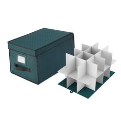 an image of a storage box and some sort of modular structure that looks like it could be made out of cardboard