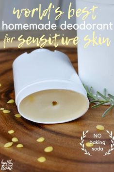 Whip up this DIY deodorant for sensitive skin with skin soothing shea butter and coconut oil, keeping odor & wetness away without irritating baking soda. #homemadedeodorant #sensitiveskin #deodorant #essentialoils #arrowroot #coconutoil #nontoxic #naturalskincare #diybeauty Deodorant For Sensitive Skin, Deodorant Recipe, Healthy Soda, Deodorant Recipes, Baking Soda Benefits, Diy Deodorant, Homemade Deodorant, Baking Soda Shampoo