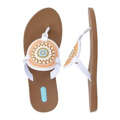 As seen on Oprah Daily's O List for summer made in America must-haves! Meet Solara, our newest style! We are so excited to introduce this little cutie to our collection. The Solara features the oh-so-popular medallion look with a flip flop top on our new slim, streamlined footbed. Soft, matte finish. Shape designed for a wide range of foot shapes. Straps that lie flat against your feet prevent chafing. Flexible shoe designed for all-day comfort. Shoe is 100% recyclable (plastic symbol #3) and ma Flexible Shoes, Comfort Shoe, Cute Words, Top Skin Care Products, Scrap Material, Recycling Programs, T Strap Sandals, Fun Events, Spa Gifts