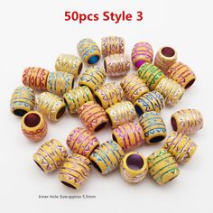 50pcs/Pack Imitation Wood Plastic large hole hair braid dread dreadlock Beads rings tube for women Crochet Braids Hair, Beads Rings, Dreadlock Beads, Crochet Braids Hairstyles, Braids Hair, Hair Braid, Crochet Braids, Beaded Rings, Accessories Rings