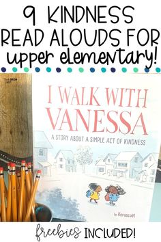 a book with pencils in front of it and the title, i walk with vaness