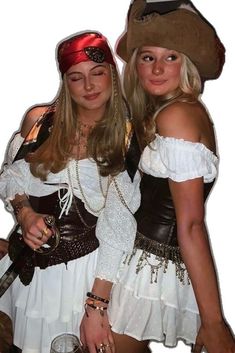 two women dressed up in pirate costumes