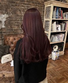 Dark Hair Red Lowlights, Rich Dark Red Hair, Dark Chocolate Brown Hair Red Tint, Brick Hair Color, Subtle Red Brown Hair, Cherry Auburn Hair, Red Hot Cinnamon Hair, Dark Mahogany Red Hair, Cherry Dark Brown Hair