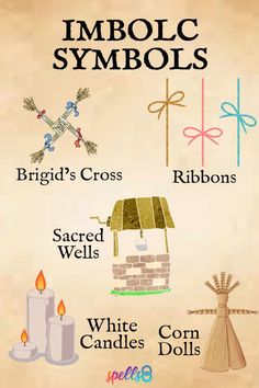 imbolc symbols February Magick, Imbolc Rituals, Witch Holidays, Magical Correspondences, Ritual Ideas, Sacred Well