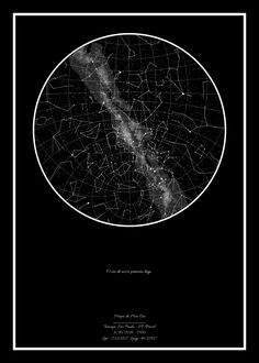 a black and white map with stars in the sky