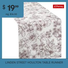 a table runner is on sale for $ 19 99