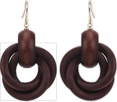 Trendy Brown Jewelry With Ear Wire, Brown Metal Hoop Earrings, Trendy Brown Hoop Jewelry, Summer Brown Hoop Jewelry, Brown Hoop Earrings For Summer, Brown Hoop Jewelry For Summer, Trendy Brown Hoop Earrings, Trendy Brown Dangle Earrings, Trendy Small Hoop Brown Earrings