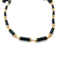 "Yellow Gold Black Onyx Necklace Perfect for everyday wear a special occasion and makes the perfect gift.  Details:                  14KT Yellow Gold                16\" Long                 Weight 13.5 Grams                Onyx Measures 4mm X 15mm                 Comes in a presentable gift box" Black Onyx Necklace, Onyx Necklace, Black Onyx, Gold Black, Pendant Necklaces, Necklace Etsy, Jewelry Necklace Pendant, Onyx, Special Occasion