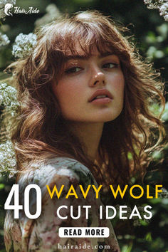 Upgrade your hairstyle with these 40 wavy wolf cut ideas! Perfect for those who love a blend of edgy and casual, these cuts bring out the best in your wavy hair. Wavy Wolf Cut With Bangs, Textured Wolf Cut, Wolf Cut With Bangs, Wavy Shag, Brown Wavy Hair, Medium Brown Hair, Wavy Curly Hair