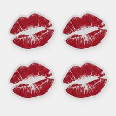 Red Leather Kiss Lips Valentine’s Day Custom Cut Lip Stickers Kiss, February Vibes, Sabrina Concert, Red Lipstick Kisses, Lips Sticker, Kiss Mark, Kiss Print, Kiss Lipstick, Cute Kiss