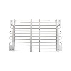 a metal grill grate on a white background