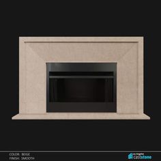 an image of a fireplace with black background