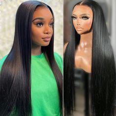 NIHAAMIER Lace Front Wigs Human Hair 180% Density 13x4 HD Transparent Lace Straight Human Hair Wigs for Black Women Pre Plucked Hairline with Baby Hair Full and Thick 26 Inch Straight Human Hair Wigs, Hair Wigs For Black Women, Straight Human Hair, Wigs For Black Women, Baby Hair, Hair Wigs, Baby Hairstyles