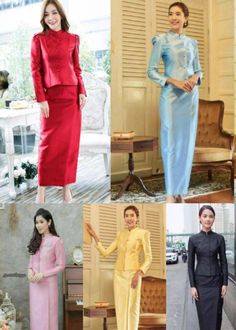 Traditional Long Fitted Skirt, Traditional Fitted Full Length Skirt, Traditional Formal Dress With Long Skirt, Traditional Fitted Skirt For Spring, Traditional Fitted Skirt For Formal Occasions, Traditional Fitted Formal Skirt, Traditional Formal Festive Skirt, Traditional Festive Formal Skirt, Thailand Dress