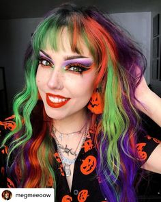 Halloween Hair Dye, Halloween Hair Color Ideas, Halloween Hair Color, Halloween Hairstyles, Hair Base, Inner Witch, Piercing Inspo, Unique Hair, Halloween Hair