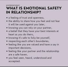 Safety In Relationships, Emotional Safety, In Relationship, Healthy Marriage