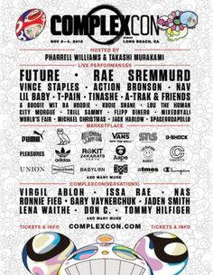 the poster for complexcon, which features an image of mickey mouse's face