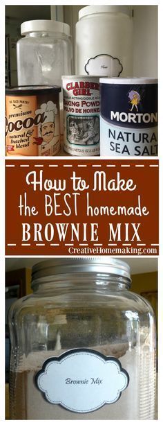 how to make the best homemade brownie mix in a jar with labels on it