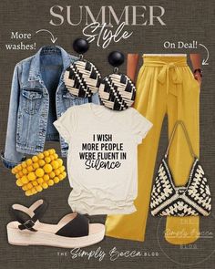 Yellow Pants Outfit Summer, Trendy Outfit Inspo, Tall Girl Fashion, Yellow Pants, Curvy Girl Fashion, Clothes And Accessories, Casual Fall Outfits