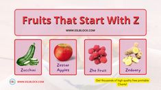 an image of fruits that start with z