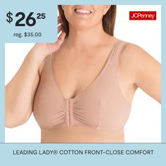 A soft, breathable front-closure cotton bra that keeps you comfy whether it's day or night. Sleep comfortably, knowing that you can attend to baby quickly in this front-closure sleep bra perfect for nursing.Soft, Breathable Cotton Is Perfect For Sleep And LoungeLightly Cushioned Shoulder Straps Provide Support And ComfortHook-and-Eye Front Closure Makes Dressing EasyLeotard Back Adds To Comfort And Gentle SupportVersatile Cup SizingBra Type: Unlined, Sleep, WirelessFeatures: Breathable, Padded,… Cotton Bra, Sleep Bra, Cotton Bras, Night Sleep, Full Figured, Sleep Comfortably, Shoulder Straps, Nursing, Sleep