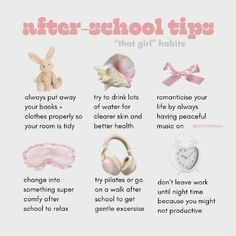 a poster with instructions on how to wear headphones and other items for school days