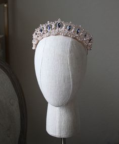 Silver Tiara, Blue Accent, Real Jewelry