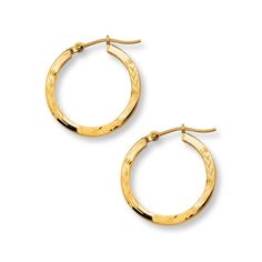 These captivating hoop earrings for her each feature an etched design adding a touch of elegance. Fashioned in 14K yellow gold, the earrings secure with hinged backs. Akoya Pearl Necklace, Jewelry Advice, Accessories Jewelry Earrings, Precious Jewelry, Earring Backs, Cleaning Jewelry, Cultured Pearls, Pearl Pendant, Designer Earrings