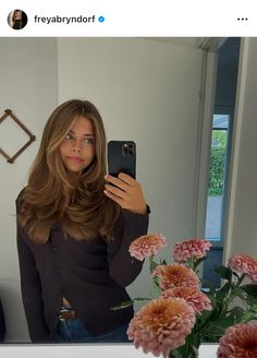 Light Brown Hair Shades, Honey Brown Hair Color, Brown Hair Inspiration, Rambut Brunette, Honey Brown Hair, Dreamy Aesthetic, Brunette Hair With Highlights, Hair Color Light Brown