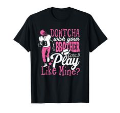 PRICES MAY VARY. Our Football Sister apparel for women is a perfect birthday gift or Christmas gift to supporters of your boys or girls team. Great way to be a supporting sister your family. Sister Sibling Day is a perfect time for football apparel. Show your Step-Sister, Sis or coach some love when you sport our designs. Or, just get it for your next tailgate party. Lightweight, Classic fit, Double-needle sleeve and bottom hem Lil Brother Football Shirts, Football Cheer Shirts Design, Bestie Football Shirts, Football Shirts For Sisters, Sister Football Shirt Ideas, Football Sister Shirt, Custom Football Shirts Girlfriend, Football Shirts For Girlfriends, Football Sister Shirts